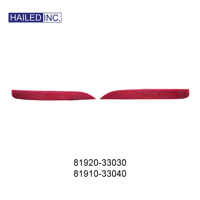 Lexus ES260 2018 - 2026 Rear Bumper Reflectors Fits OEM 81920 - 33030,81910 - 33040 - Hailed Inc.