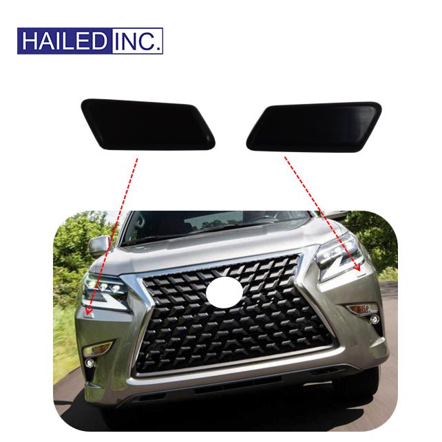 Lexus GX400 GX460 2014-2021 Headlight Washer Nozzle Covers Fits OEM 85044-60170 85045-60080 - Hailed Inc.