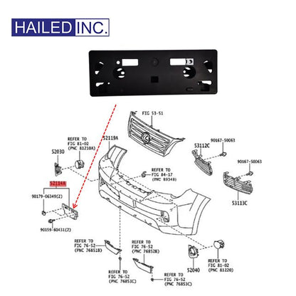 Lexus GX400 GX460 2019-2021 Front Bumper License Plate Bracket Fits OEM 52114-60290 - Hailed Inc.