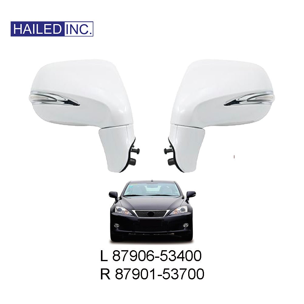 Lexus IS 2009 Side Mirrors Fits OEM 87901-53380, 87901-53700, 87906-53380, 87906-53400 - Hailed Inc.