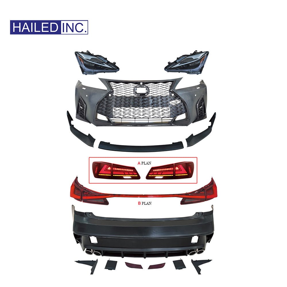 Lexus IS IS250 IS300 2006-2012 Upgrade to 2021 Front and Rear Body Kit - Hailed Inc.