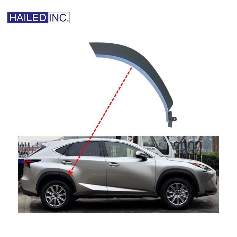 Lexus NX200t 2015 - 2026 Rear Wheel Fender Trim Fits OEM 75062 - 78010,75061 - 78010 - Hailed Inc.