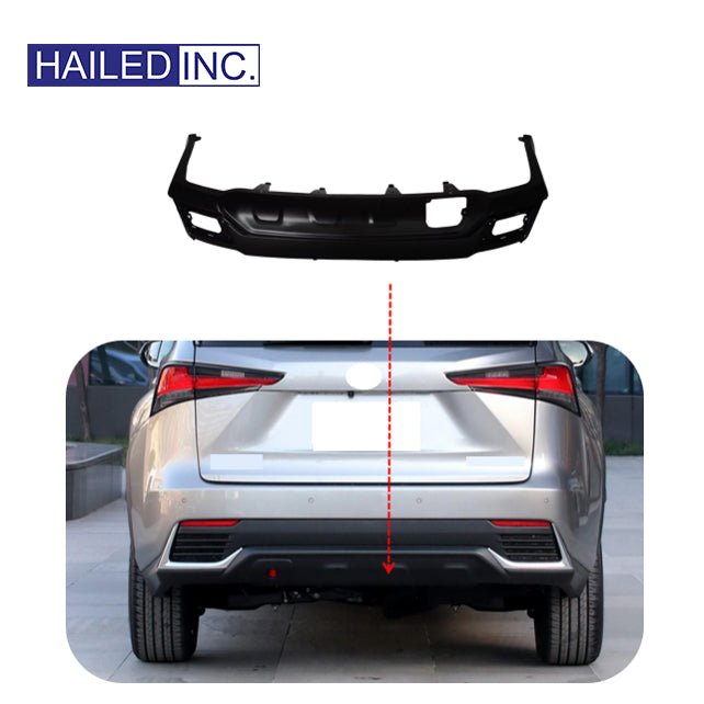 Lexus NX300 2018-2021 Rear Bumper Lower Spoiler Lip Fits OEM 52169-78060 - Hailed Inc.