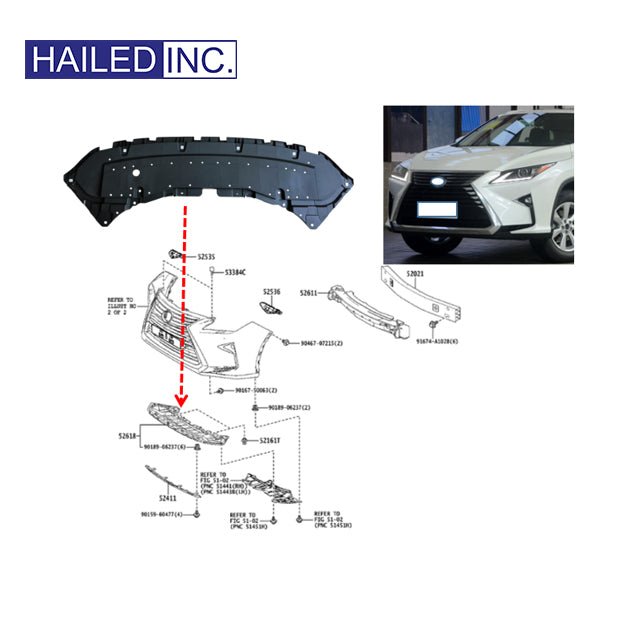 Lexus RX200t 2016 - 2019 Engine Cover Fits OEM 52618 - 48020 - Hailed Inc.