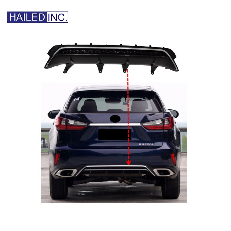Lexus RX200t 2016 - 2019 F - sport Rear Diffuser Spoiler Fits OEM 52108 - 48020 - Hailed Inc.