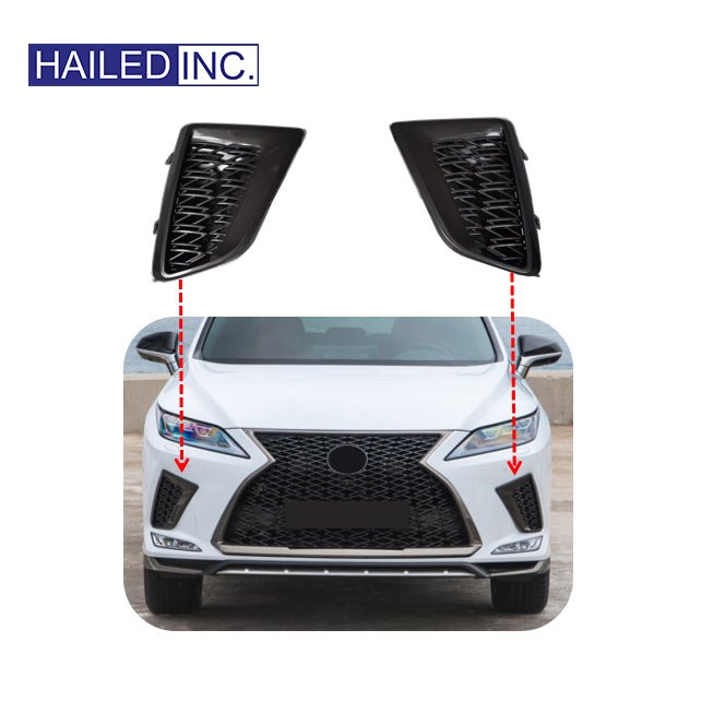 Lexus RX300 2020-2022 F-Sport Front Bumper Insert Ventilation Grille Fits OEM 53128-48030 53127-48030 - Front View