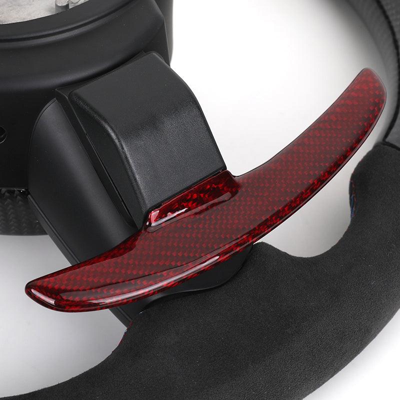 M Sport Carbon Blade Paddle Half Alcantara Leather Steering Wheel for BMW 5 Series F10 M5 F30 E60 E61 F15 F20 M3 F80 F07 E90 F82 - Hailed Inc.