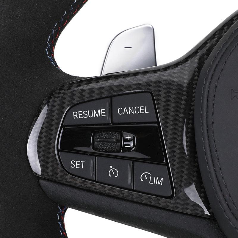 M Sport Carbon Fiber Trim Alcantara Leather Steering Wheel for BMW G20 G05 G06 G30 G38 G12 G15 G22 G8X M3 M4 F90 M5 G80 G82 G83 - Hailed Inc.