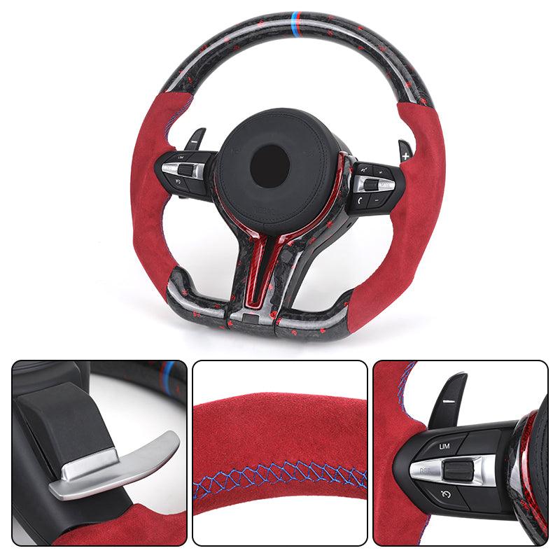 BMW M-Sport Carbon Fiber Custom Steering Wheel | Fits F40, E60, F10, F11 Series - Detail View