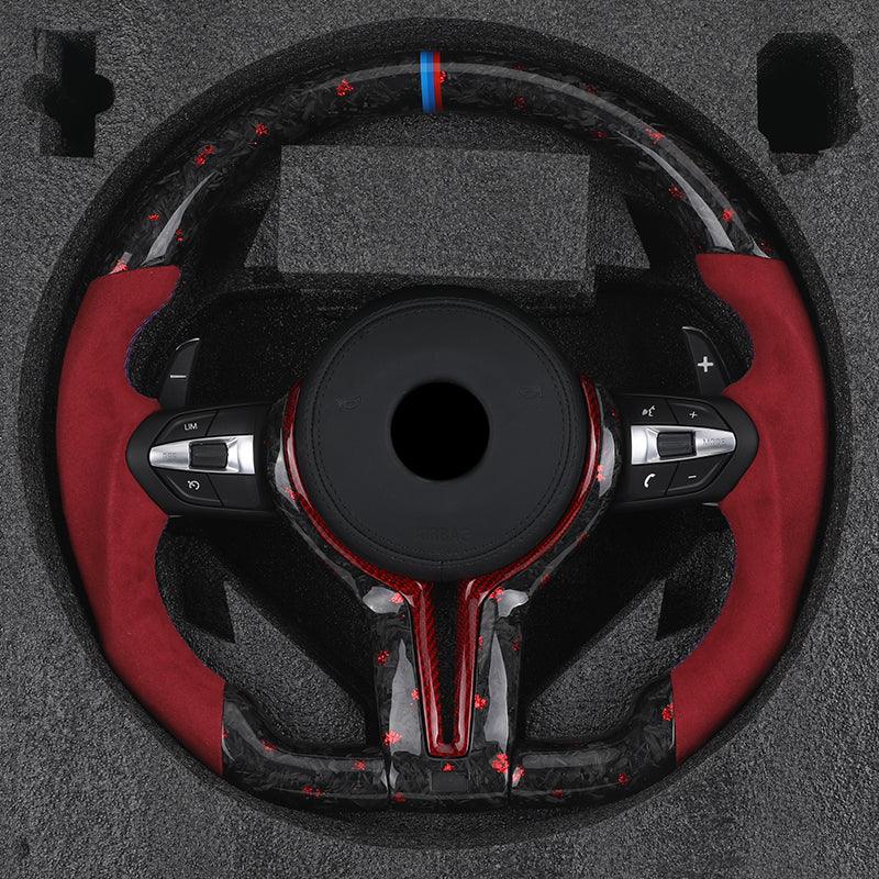 BMW M-Sport Carbon Fiber Custom Steering Wheel | Fits F40, E60, F10, F11 Series - Action Shot