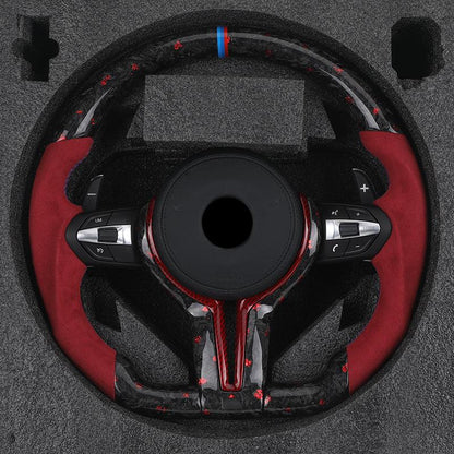 BMW M-Sport Carbon Fiber Custom Steering Wheel | Fits F40, E60, F10, F11 Series - Action Shot