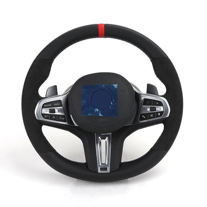 M Sport Volant Wide Paddle Alcantara Leather Steering Wheel for BMW G20 G30 X3 G01 X4 G02 G80 G22 G31 G32 G11 G12 G05 G06 - Hailed Inc.