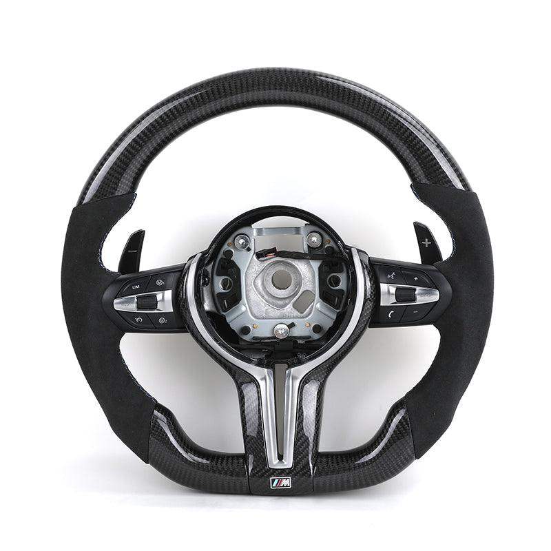 Non - slip Alcantara Leather Carbon Fiber M Sport Steering Wheel for BMW F25 F82 F45 X5 E53 E46 E92 M3 X1 F48 X3 F25 X3 E83 Z3 Z4 - Hailed Inc.