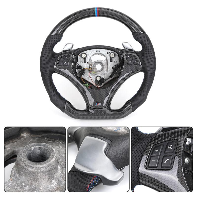 Original E Chassis Volant Carbon Fiber Steering Wheel for BMW E91 E90 E92 E93 E39 E46 E60 E61 E65 E66 E81 E82 E83 Z4 E89 E70 E71 - Hailed Inc.