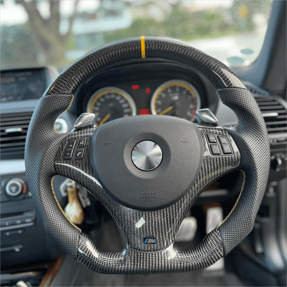 Original E Chassis Volant Carbon Fiber Steering Wheel for BMW E91 E90 E92 E93 E39 E46 E60 E61 E65 E66 E81 E82 E83 Z4 E89 E70 E71 - Hailed Inc.