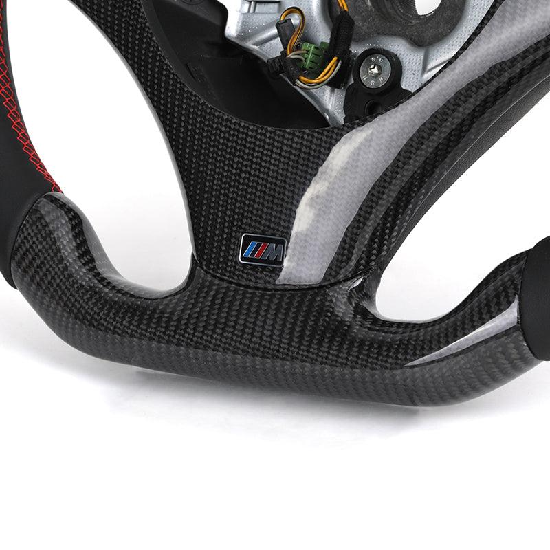 Original M Sport Half Leather Carbon Fiber Steering Wheel for BMW E39 E60 M5 E61 E81 E82 E83 E87 Z4 E89 E90 E91 E92 E93 E70 E71 - Hailed Inc.