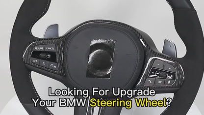 M Sport Carbon Fiber Trim Alcantara Leather Steering Wheel for BMW G20 G05 G06 G30 G38 G12 G15 G22 G8X M3 M4 F90 M5 G80 G82 G83