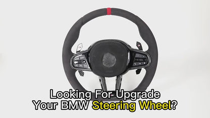 Facelift LCI Full Alcantara Leather Steering Wheel for BMW G Series M2 F87 G87 M3 F80 G80 M4 G82 G83 M340i M440i X3M F97 2021