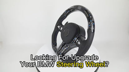 With LED Display Leather Forged Carbon M Sport Steering Wheel for BMW F10 F15 F20 F22 F30 F32 F36 M4 F82 M3 F80 E87 E90 E92 E60