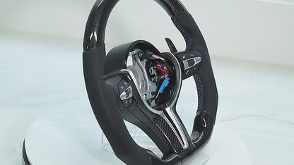 Without Center Trim Leather Carbon Fiber Steering Wheel Frame for BMW F10 F30 F31 F34 F36 F20 F15 F16 F25 F26 F80 F82 F87 F90