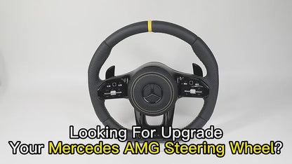 Custom Leather Steering Wheel for Mercedes Benz AMG W204 W205 W206 W207 W212 W213 X253 W217 W221 W222 W223 GLE W166 W167 W219