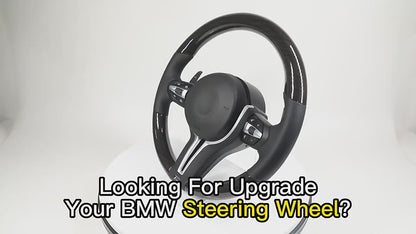 With Piano Black Trim Flat Bottom Full Leather M SPort Steering Wheel for BMW Z4 E85 E86 Roadster