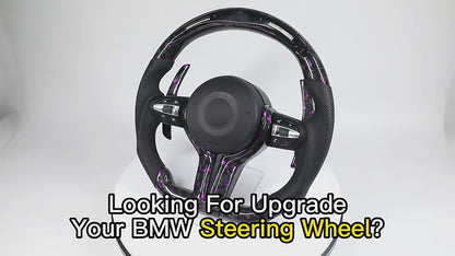 With OBD Led M Sport Volant Lenkrad Purple Forged Carbon Steering Wheel for BMW M4 F82 M2 F82 M5 F90 M3 F80 F30 M5 F10 E90 E92