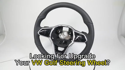 Custom Upgrade Volant Lenkrad Half Perforated Leather Steering Wheel for VW Golf 6 7 GTI MK7 Mk7.5 Polo Tiguan Jetta Passat B6