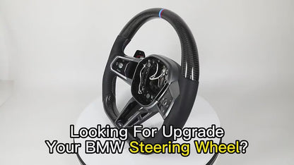 Custom Leather Carbon Fiber Steering Wheel for BMW M3 F80 F82 X5M F85 M2 F87 M5 F90 X3M F97 G20 M5 G30 G42 G80 G82 M235i M340i