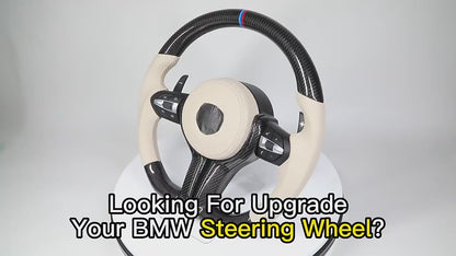 Custom Half Leather Carbon Fibre Steering Wheel for BMW F10 F30 F11 F26 F32 F80 F82 F90 F92 E70 E71 X5 F15 E60 E90 E93 Z4 E89