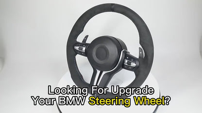 Custom Flat Bottom M Sport Full Alcantara Car Steering Wheel for BMW F10 F30 M5 F90 X1 F48 F22 X5 E70 X6 E71m F16 E60 E90 F01