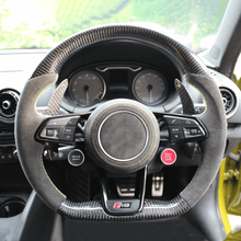 Audi Alcantara Custom Steering Wheel - Front View