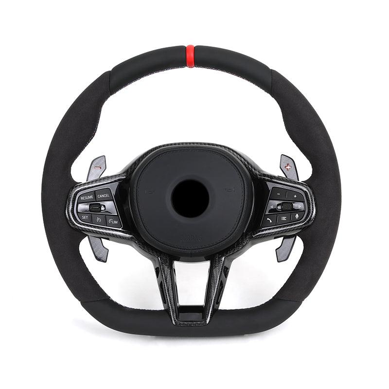 Upgrade LCI Half Alcantara Leather M Steering Wheel for BMW F80 F82 F90 G20 G30 G42 G80 M8 M3 M4 M5 430i M430i M440i M240i M140i - Hailed Inc.