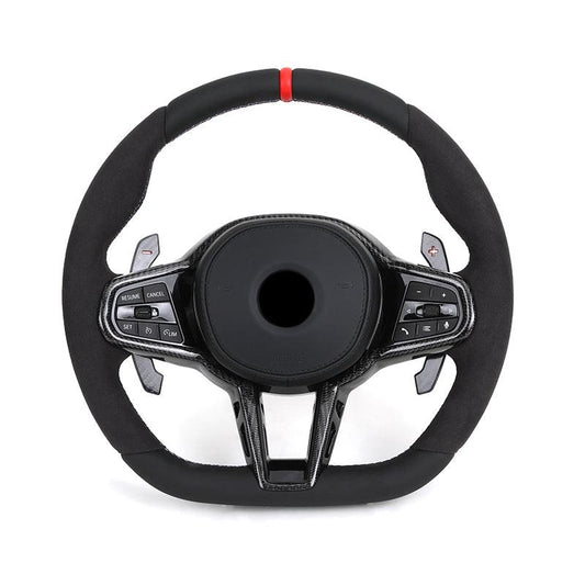 Upgrade LCI Half Alcantara Leather M Steering Wheel for BMW F80 F82 F90 G20 G30 G42 G80 M8 M3 M4 M5 430i M430i M440i M240i M140i - Hailed Inc.