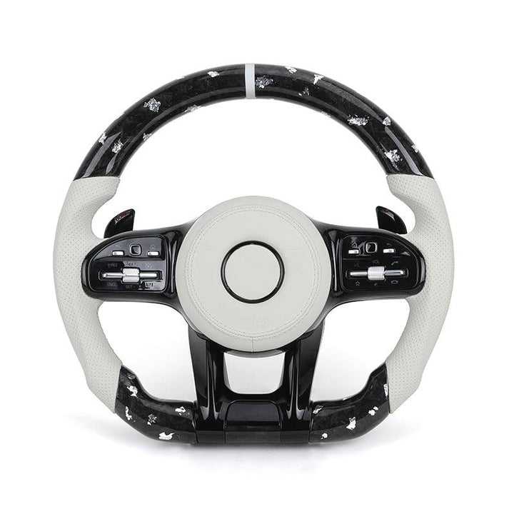 Mercedes Carbon Fiber Custom Steering Wheel | Fits G63, C63 Series - Front View