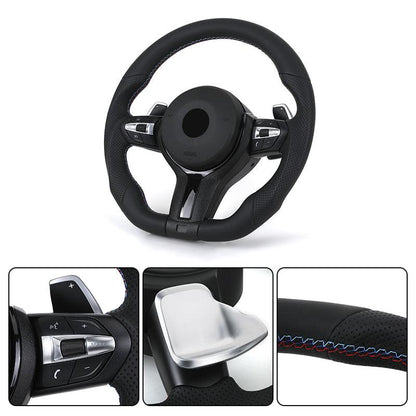 Wide Paddle Half Alcantara Leather M Sport Steering Wheel for BMW F10 F30 F20 F80 F18 M5 F90 F48 X3 F25 X5 F15 F85 X6 F16 F86 - Hailed Inc.