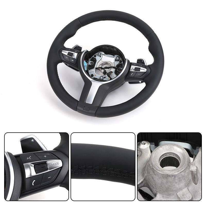 Wide Paddle M Sport Steering Wheel for BMW F10 F30 F80 E60 E90 E92 F01 F11 F20 F22 F31 X5 E70 E71 F15 X6 E71 F16 M5 M3 M4 F82 - Hailed Inc.