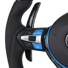 With Blue M1 M2 Button Forged Carbon Trim LED M Sport Steering Wheel for BMW F10 M5 F30 M3 F80 M4 F82 X6 F16 Z4 E89 E90 E91 E92 - Hailed Inc.