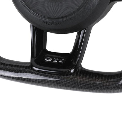 With Carbon Paddle Half Leather Carbon Fiber Steering Wheel for Volkswagen VW Polo Golf R 6 7 8 MK6 MK7 GTi Passat B7 B8 Jetta - Hailed Inc.