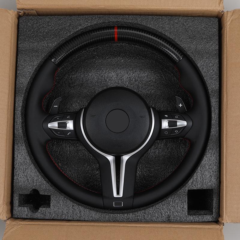 With Carbon Top Full Leather M Sport Steering Wheel for BMW F10 F11 F20 F22 F30 F32 F34 F36 F80 M3 F82 M4 F90 M5 E60 E88 E90 E92 - Hailed Inc.