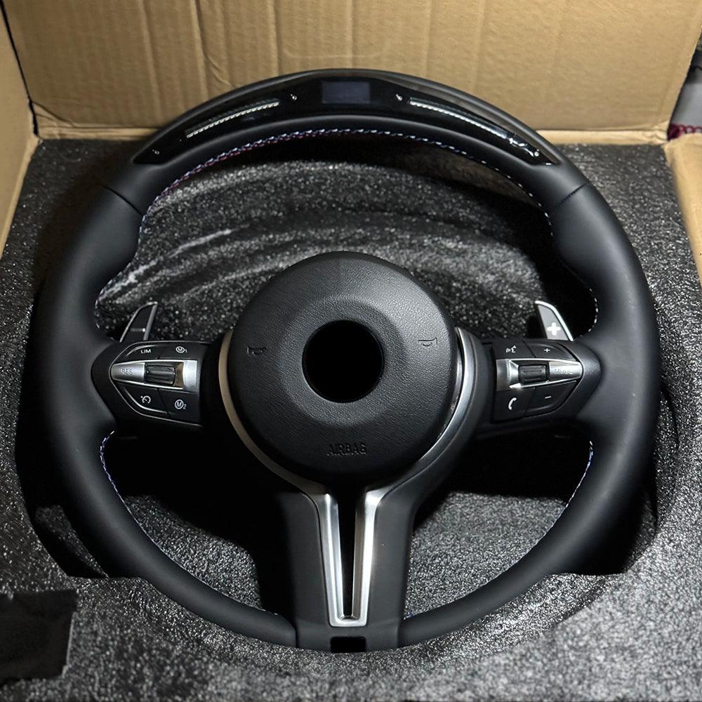 With Carbon Trim M Performance Alcantara Steering Wheel for BMW F10 F30 X3M F97 F25 F26 X5 F15 F16 F31 M2 F87 X5M E70 320i 340i - Hailed Inc.