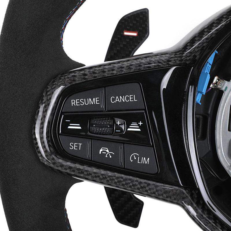 With Carbon Trim Upgrade LCI Steering Wheel for BMW G20 G30 G80 G82 G42 M4 F82 M5 F90 M3 F80 X5 F95 X6 F96 X3M F97 M8 F92 M340i - Hailed Inc.