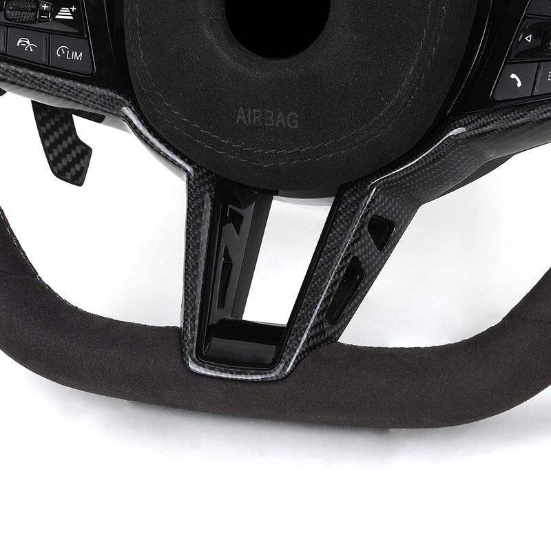 With Carbon Trim Upgrade LCI Steering Wheel for BMW G20 G30 G80 G82 G42 M4 F82 M5 F90 M3 F80 X5 F95 X6 F96 X3M F97 M8 F92 M340i - Hailed Inc.