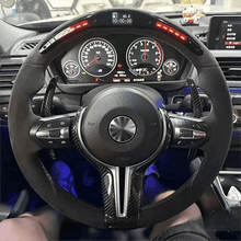 BMW M-Sport Alcantara Custom Steering Wheel | Fits F10, F30, E70, F15 Series - Front View