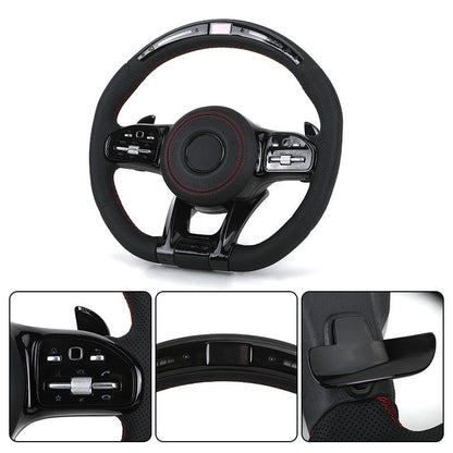 With Led Display Volant Lenkrad Full Leather Steering Wheel for Mercedes Benz W204 W205 W206 W221 S221 W222 W213 C180 AMG - Hailed Inc.