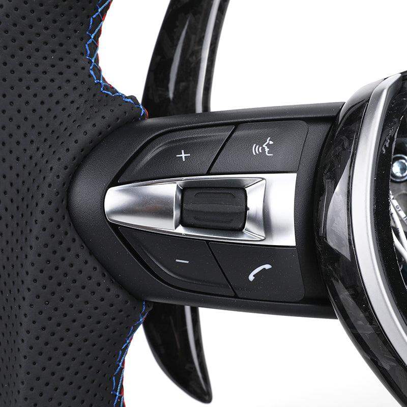 With LED M Sport Volant Forged Carbon Shift Paddle Steering Wheel for BMW 3 Series E90 E92 E81 E82 E87 E88 X1 E84 X5 E70 X6 E71 - Hailed Inc.