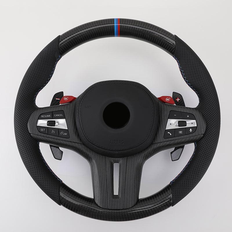 With M Performance Paddle Shifters Forged Carbon Fiber Car Steering Wheel for BMW G38 G25 G30 G80 G82 G20 G01 G02 G11 G12 G15 - Hailed Inc.