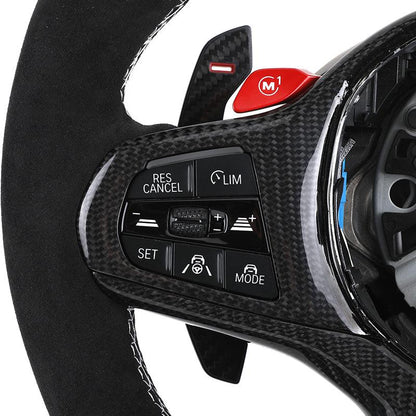 With M1 M2 Button Half Alcantara Leather Steering Wheel for BMW M3 G80 M4 G82 X3 G01 X4 G02 X5 G05 X6 G06 G11 G12 G20 G30 Z4 G29 - Hailed Inc.