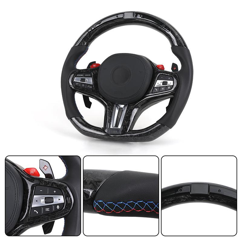 With M1 M2 Button Led M Sport Volant Lenkrad Forged Carbon Steering Wheel for BMW X3 G01 G20 G30 G31 G38 G82 G80 M3 G11 G22 - Hailed Inc.