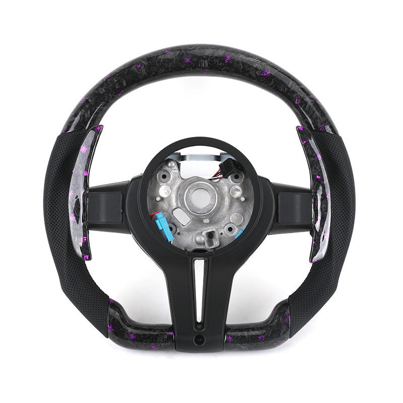 With OBD Led M Sport Volant Lenkrad Purple Forged Carbon Steering Wheel for BMW M4 F82 M2 F82 M5 F90 M3 F80 F30 M5 F10 E90 E92 - Hailed Inc.